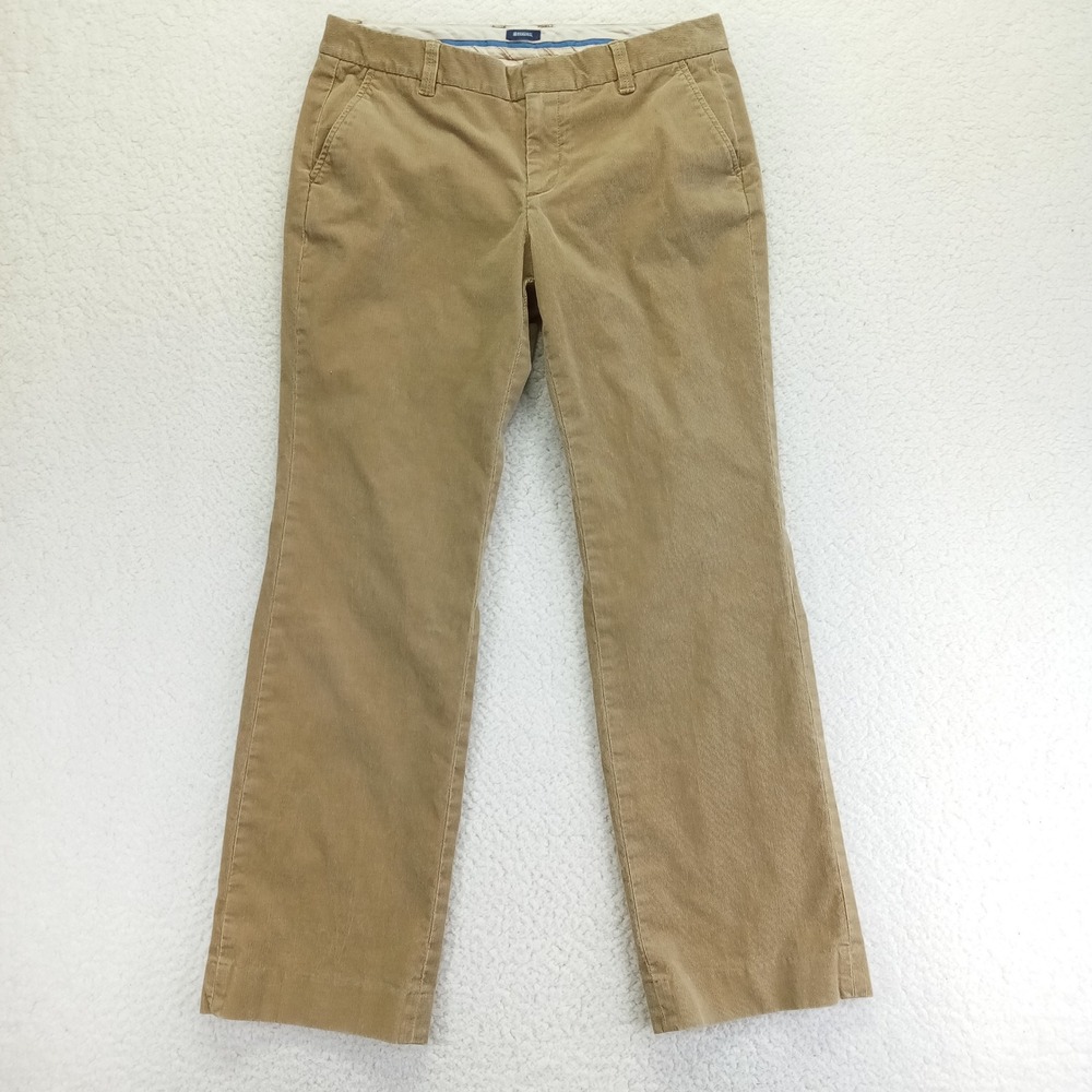 Gap Original Ankle Corduroy Pants Womens 6 Tan Khaki Stretch Straight‎ RN54023